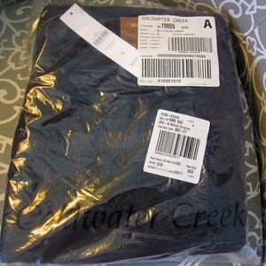 Coldwater Creek Corduroy Black Bootleg Jeans Size 16 NWT